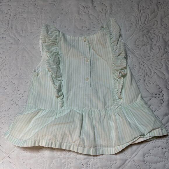 Janie And Jack Striped Ruffle Top Size 6-12m - Picture 3 of 5